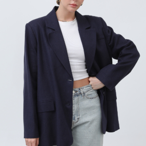 Blazer Ceket 2026 Yeni Sezon Şık Lacivert Oversize Ceket