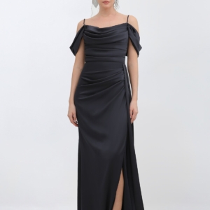 BellaVita Butik Şık Abiye Elbisesi – 2026 Yeni Sezon Saten Drape