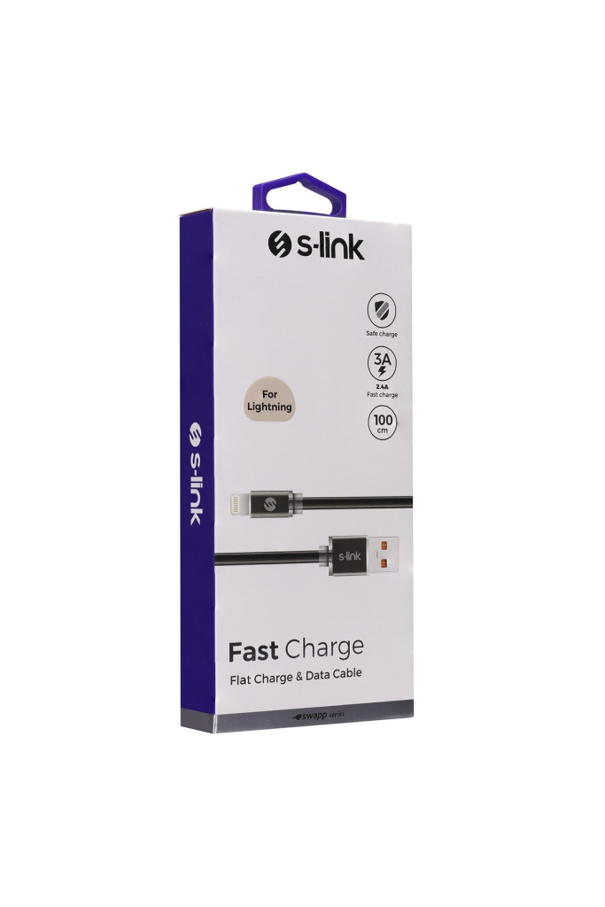 SW-C603 iPhone Lightning Şarj Kablosu 1 Metre 2A Siyah – ürün görseli 2