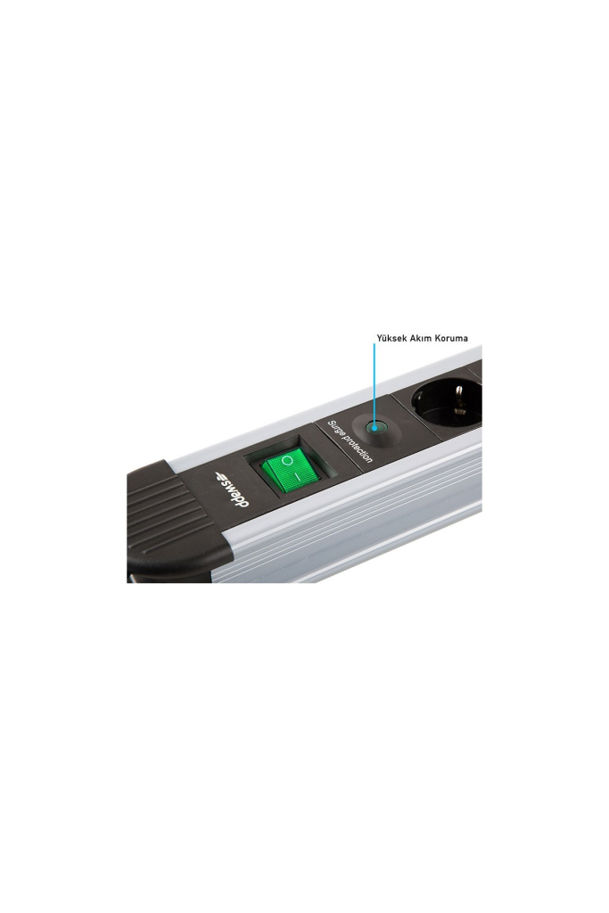 SPGKS05 Akım Korumalı 5’li Grup Priz 1.5 Metre 900 Joule Gri – ürün görseli 6