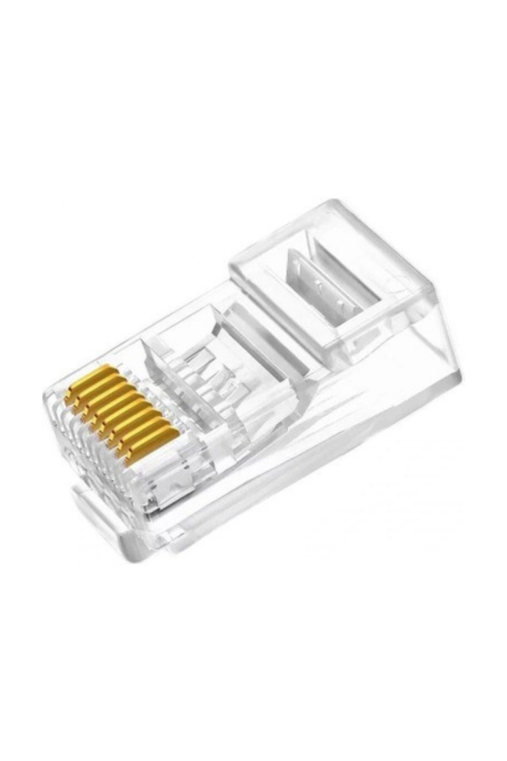 RC 613 Cat5 RJ45 Konnektör 8P8C Network Jack 100 Adet Poşetli Şeffaf
