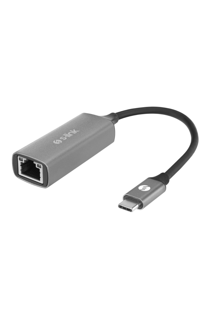 SW-U336 Gri Metal Type-C to RJ45 10/100/1000Mbps Gigabit Çevirici Adaptör – ürün görseli